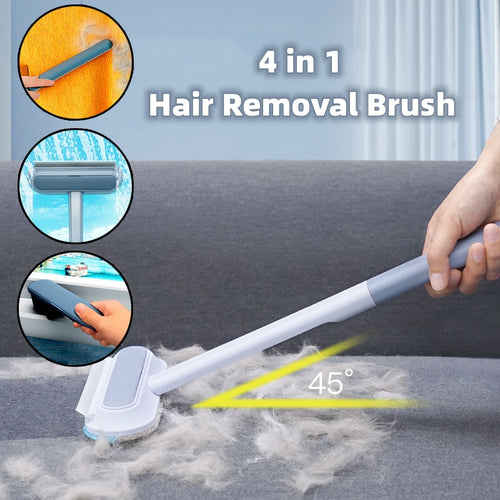 4-in-1 Multifunctional Pet Hair Removal Brush & Window Screen Cleaner - Essential Grooming Tool for Dogs and Cats