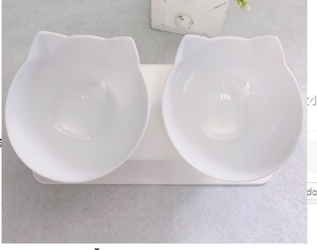 Elevated Cat Feeder Stand with Clear Bowl for Comfortable Dining