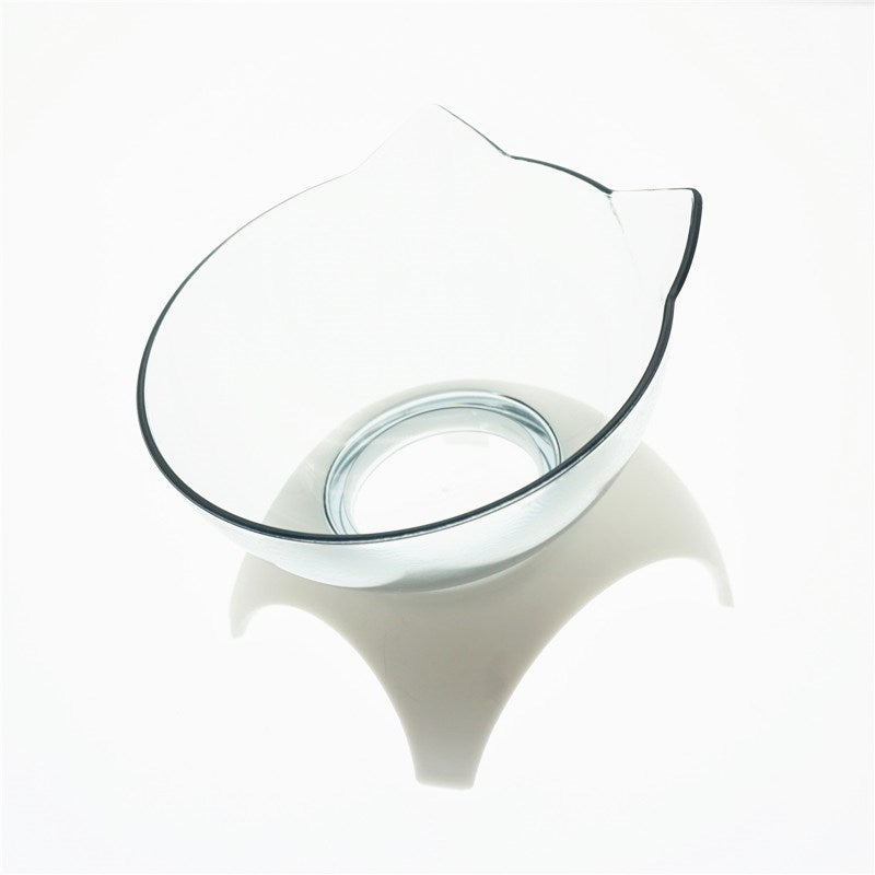Elevated Cat Feeder Stand with Clear Bowl for Comfortable Dining