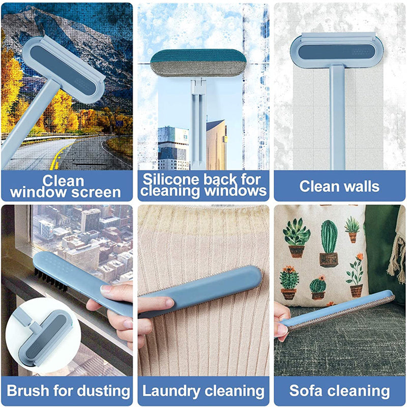 4-in-1 Multifunctional Pet Hair Removal Brush & Window Screen Cleaner - Essential Grooming Tool for Dogs and Cats