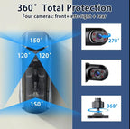 4-Channel Dash Cam,(Not Wireless) 1080P Full HD Front+720P Rear Left Right Coverage, Requires Charging to Use,Super Night Vision, G-Sensor, with Free 256GB Memory Card, #Summervibes