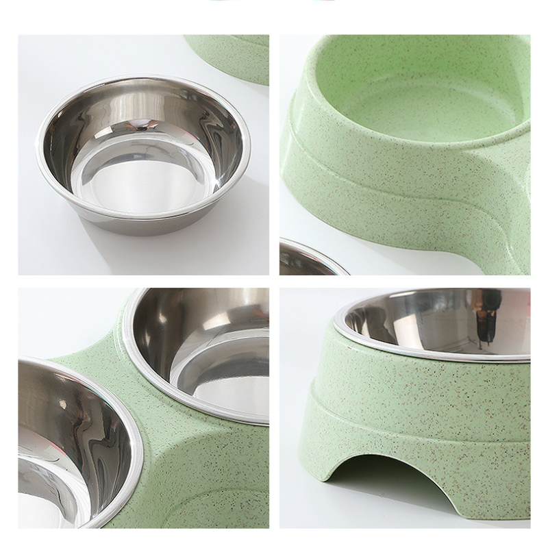 Stainless Steel Double Pet Food & Water Bowl