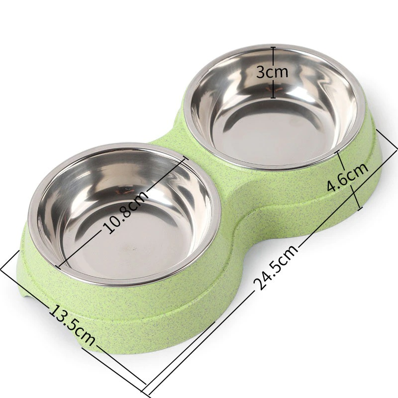Stainless Steel Double Pet Food & Water Bowl