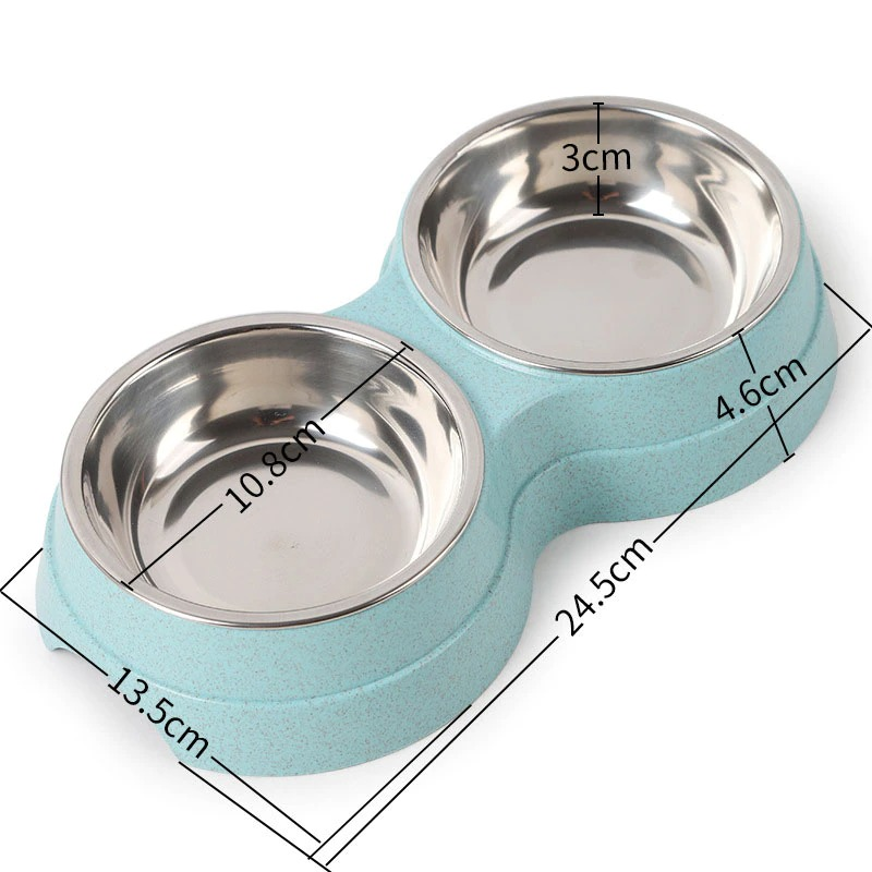 Stainless Steel Double Pet Food & Water Bowl